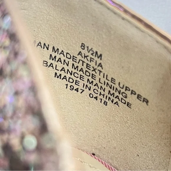 Anne Klein Pink Fia Glitter Pump Size 8.5 - Picture 7 of 7